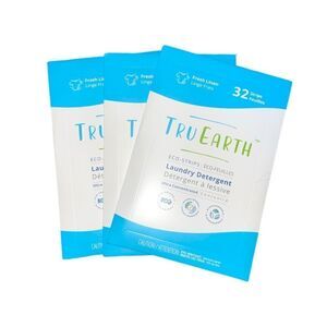 3 x Tru Earth Laundry Detergent Eco-Strips (32 Strips Per Pack) Green Friendly